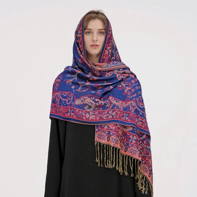 Bohemia Pashmina Hijab Scarf Long Muslim Cashmere Shawl