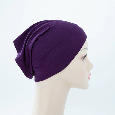 56 colors Fashion Women Inner Hijab Tube Muslim Cap Bonnet