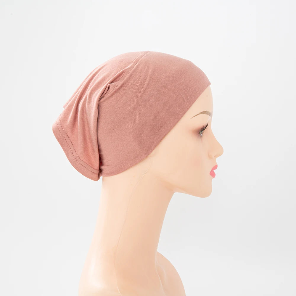 56 colors Fashion Women Inner Hijab Tube Muslim Cap Bonnet