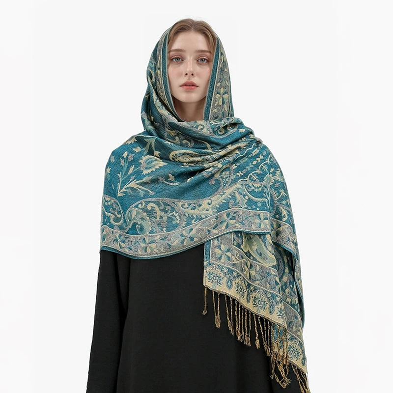 Bohemia Pashmina Hijab Scarf Long Muslim Cashmere Shawl