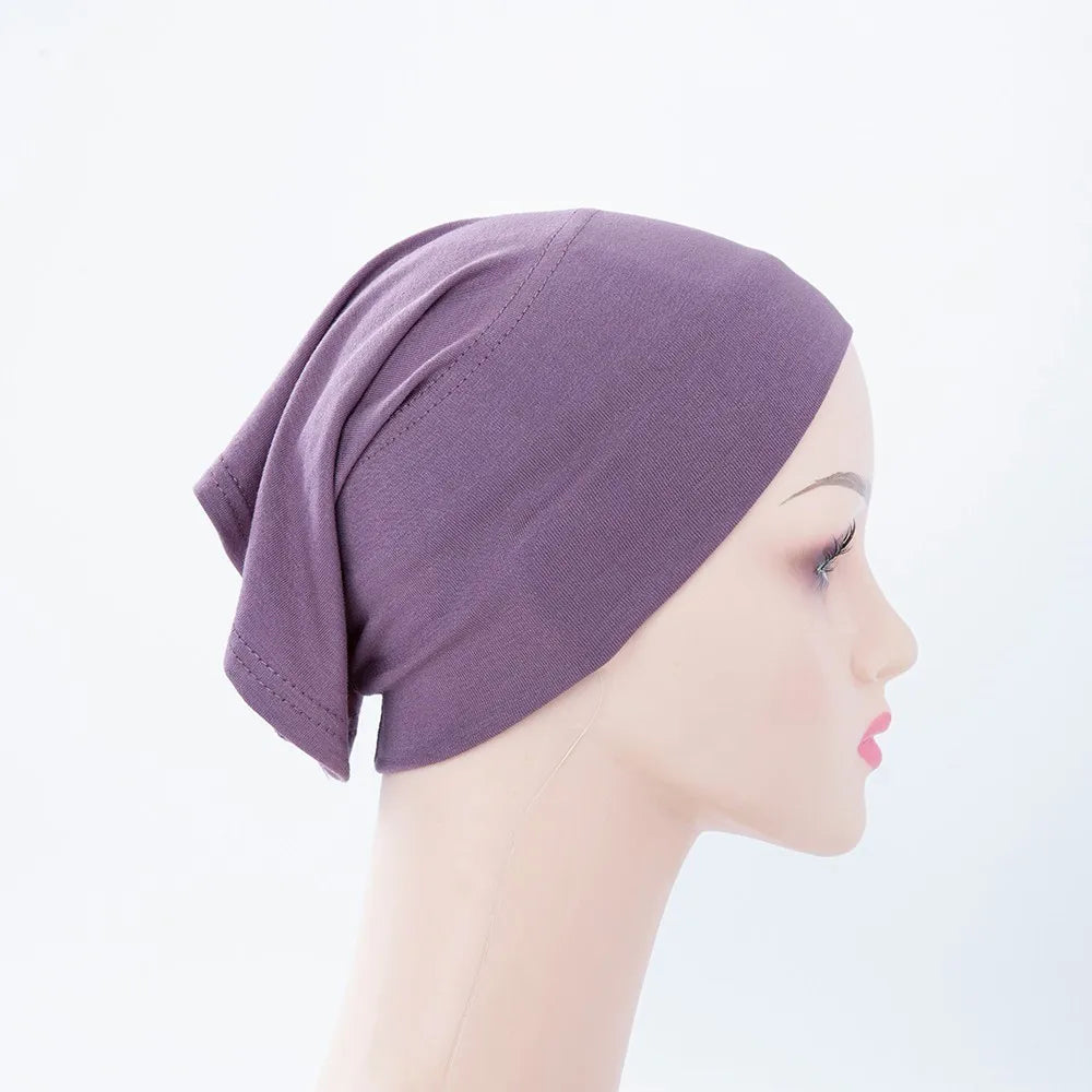 56 colors Fashion Women Inner Hijab Tube Muslim Cap Bonnet