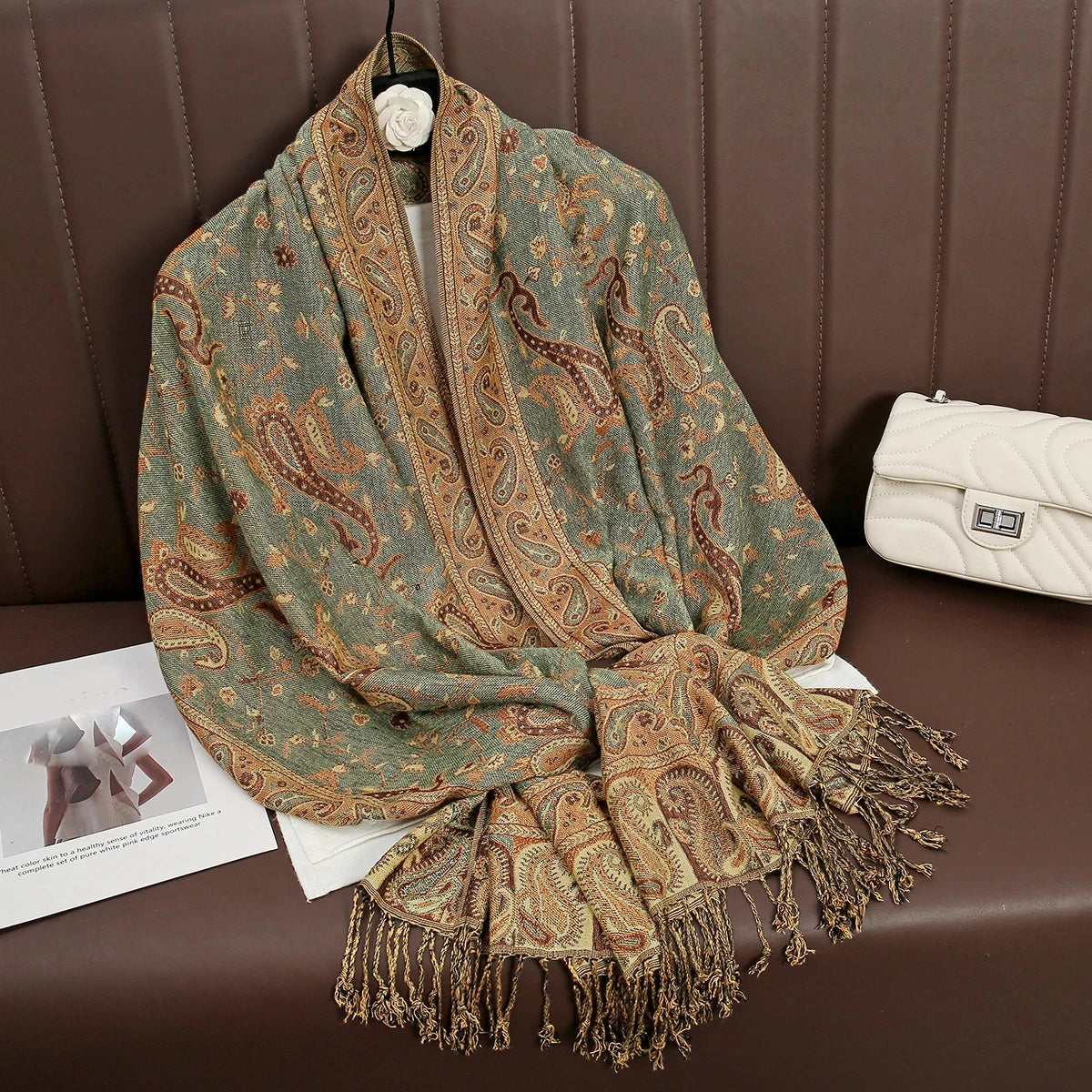 Bohemia Pashmina Hijab Scarf Long Muslim Cashmere Shawl