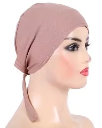 Full Cover Inner Muslim Cotton Hijab Cap Islamic Head Wear Hat Underscarf Bone Bonnet