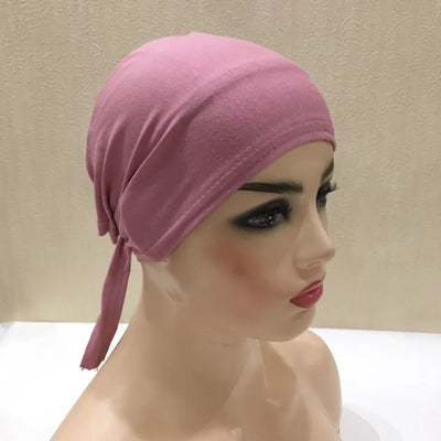 Full Cover Inner Muslim Cotton Hijab Cap Islamic Head Wear Hat Underscarf Bone Bonnet