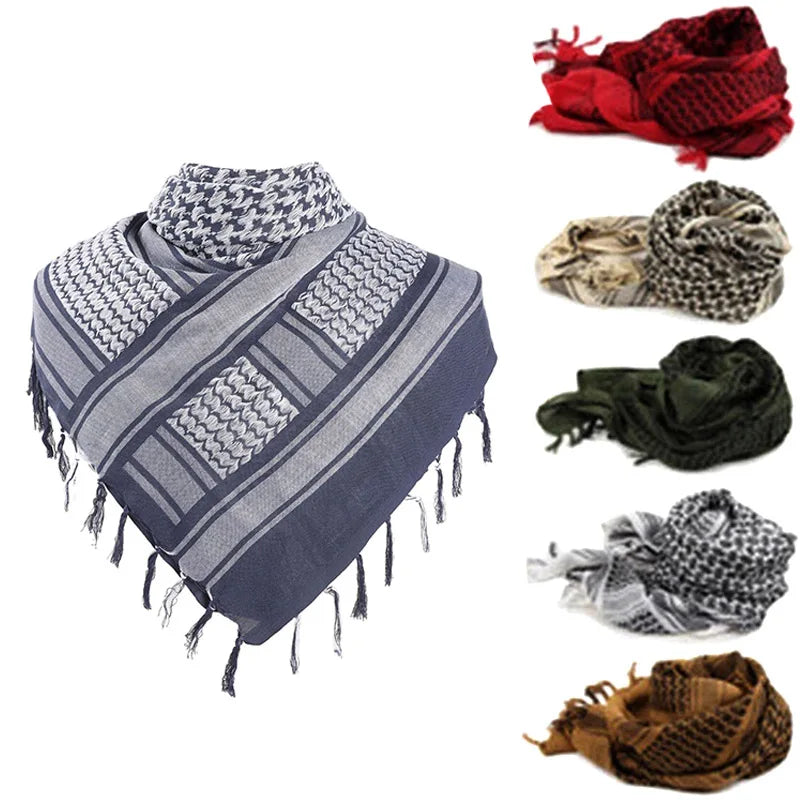 Men Women Tactical Keffiyeh Shemagh Arab Scarf Shawl Neck Cover