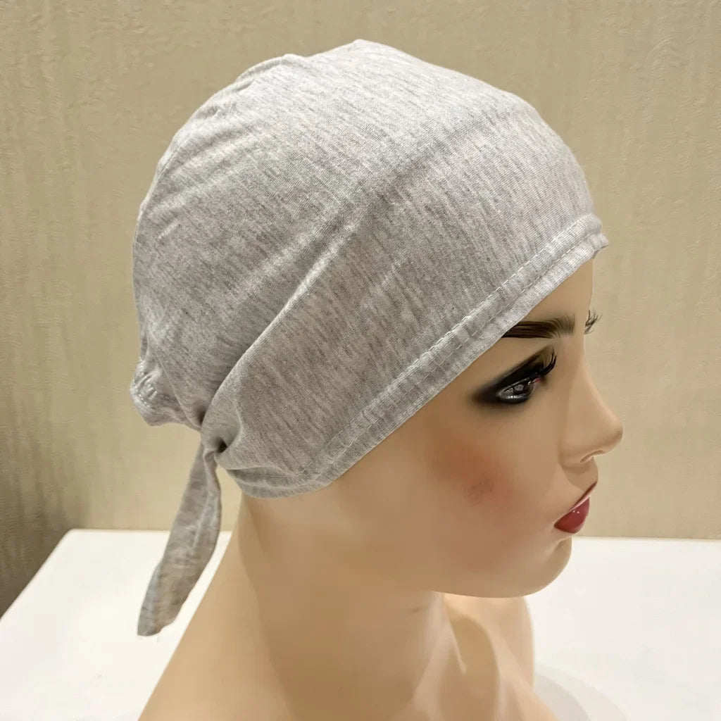 Full Cover Inner Muslim Cotton Hijab Cap Islamic Head Wear Hat Underscarf Bone Bonnet