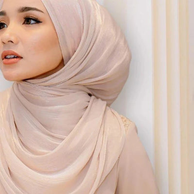 Newest Shimmer Crinkle Chiffon Hijab Shawl Headwraps