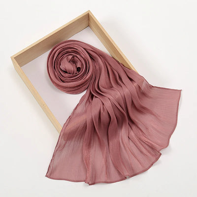 Newest Shimmer Crinkle Chiffon Hijab Shawl Headwraps