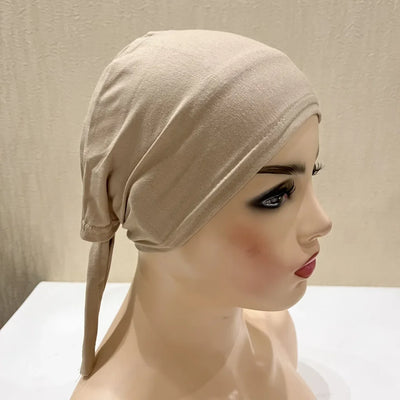 Full Cover Inner Muslim Cotton Hijab Cap Islamic Head Wear Hat Underscarf Bone Bonnet