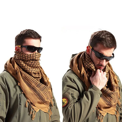 Men Women Tactical Keffiyeh Shemagh Arab Scarf Shawl Neck Cover