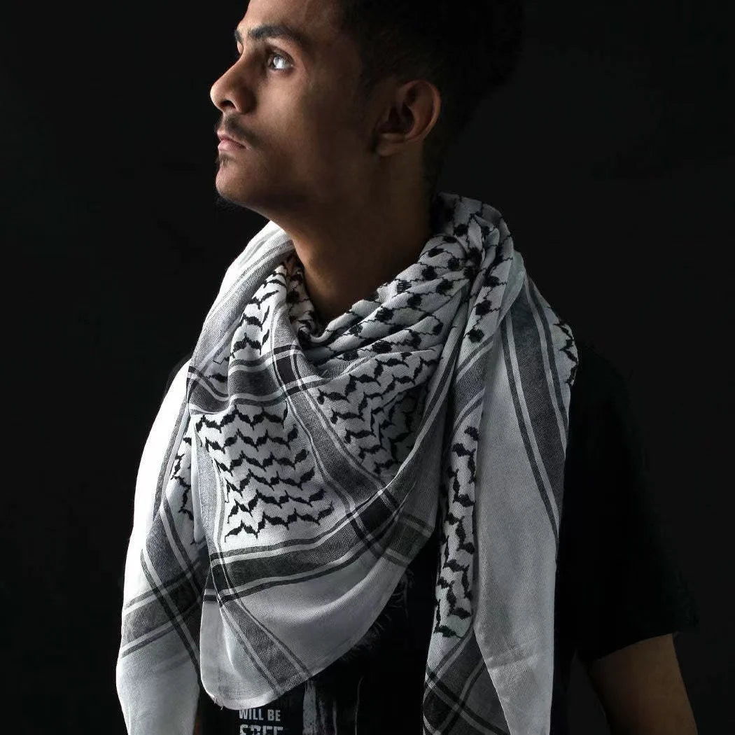 Shemagh Keffiyeh Shawl Neck Cover Airsoft CS Head Wrap Desert Scarve