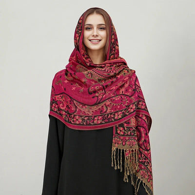 Bohemia Pashmina Hijab Scarf Long Muslim Cashmere Shawl