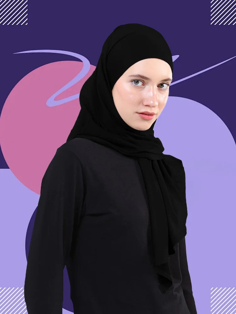 Sporty Muslim Instant Turban Muslim Headscarf Inner Hijabs Women