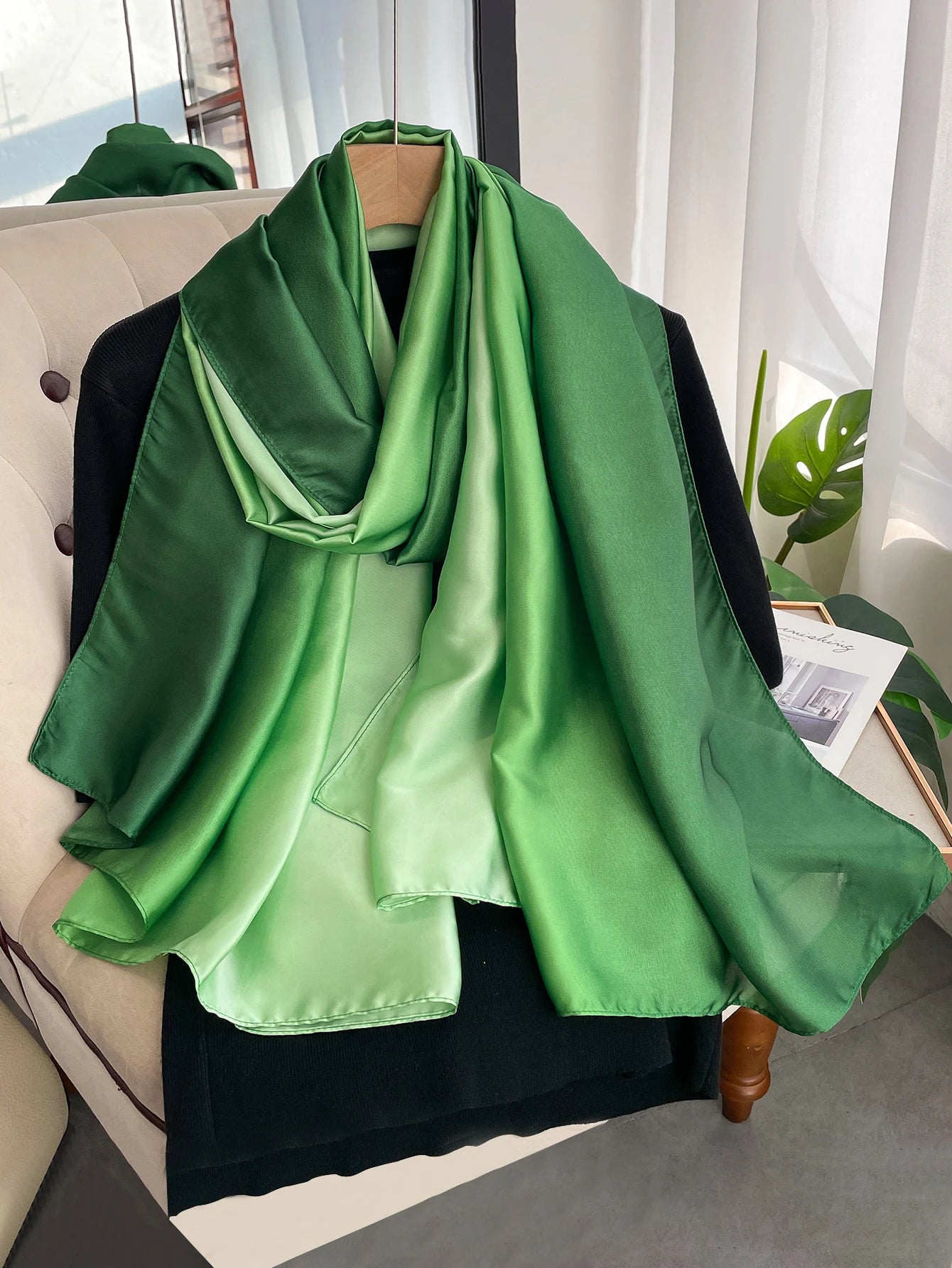 Women Summer Silk Scarves Shawl