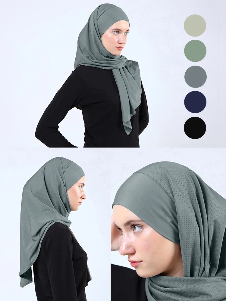 Sporty Muslim Instant Turban Muslim Headscarf Inner Hijabs Women