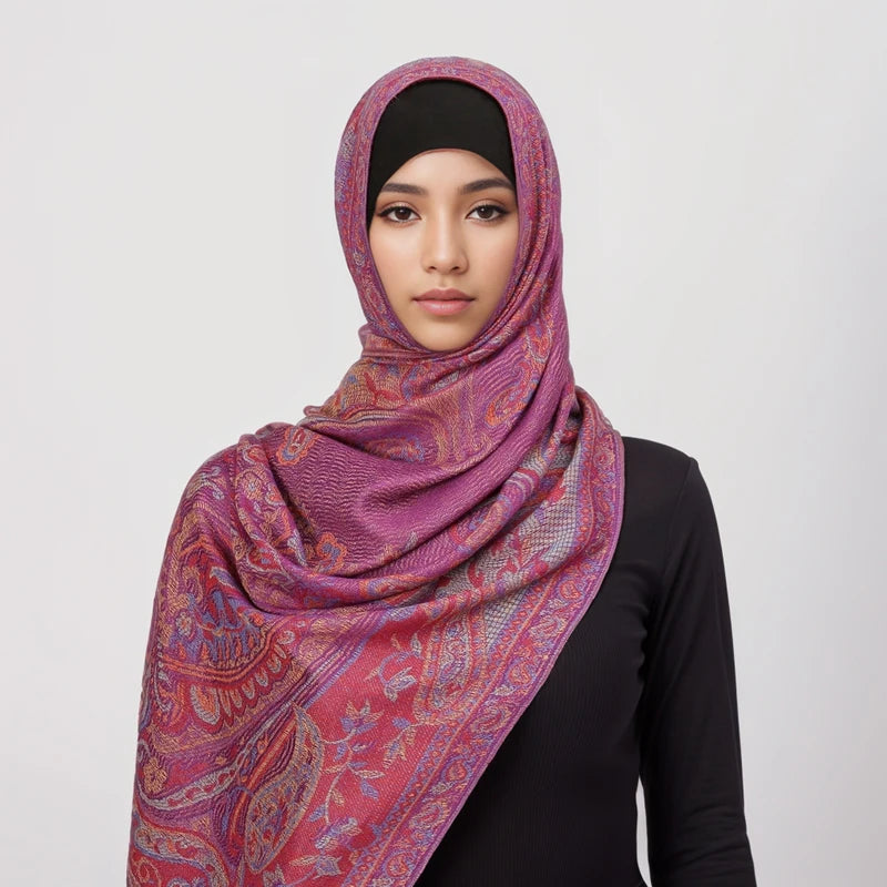 Bohemia Pashmina Hijab Scarf Long Muslim Cashmere Shawl