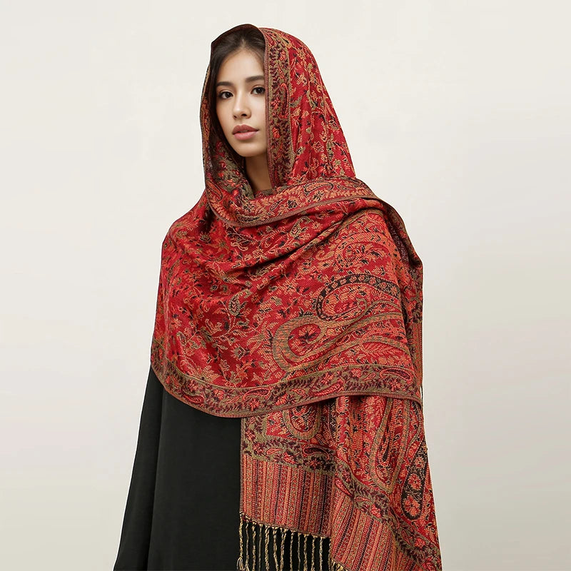 Bohemia Pashmina Hijab Scarf Long Muslim Cashmere Shawl