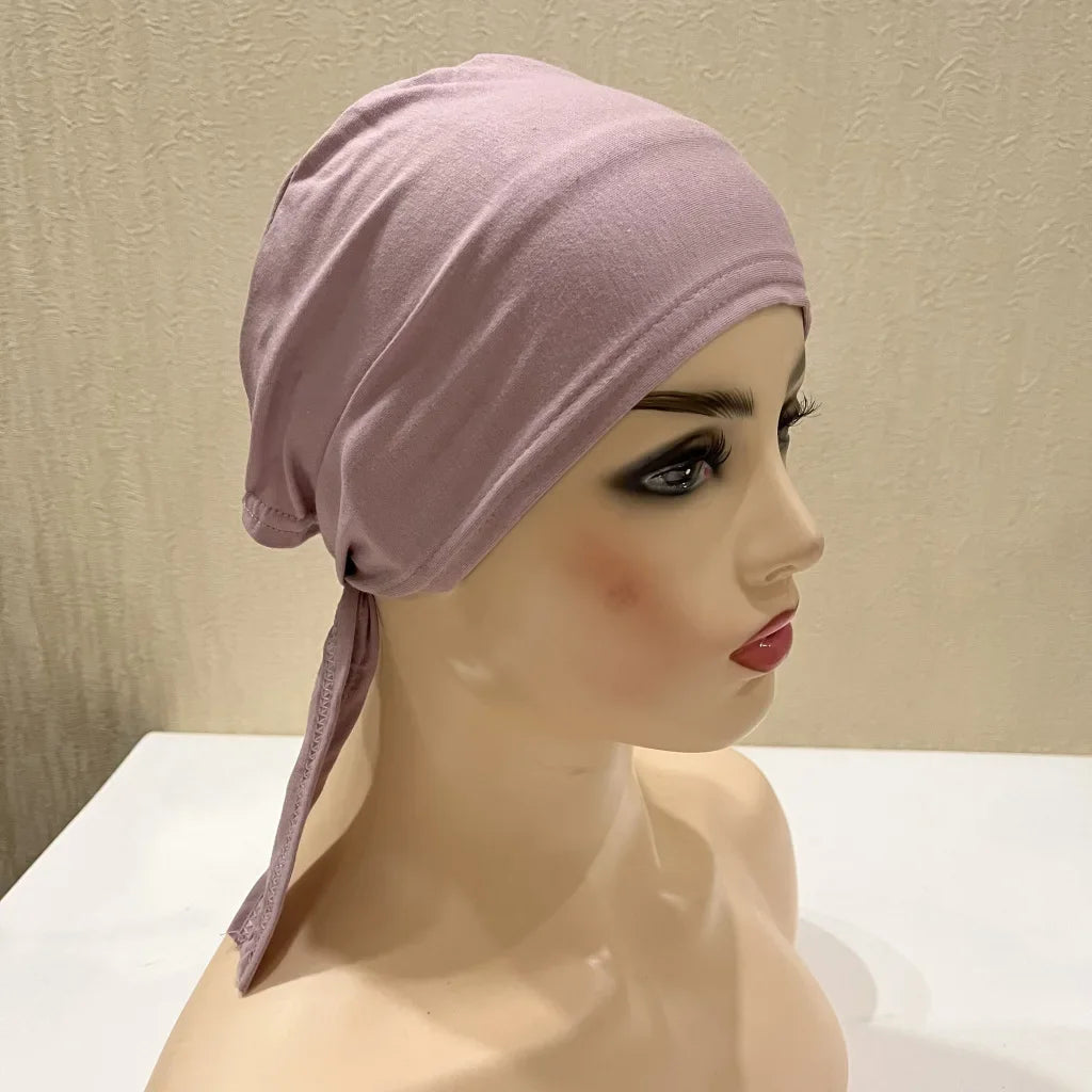 Full Cover Inner Muslim Cotton Hijab Cap Islamic Head Wear Hat Underscarf Bone Bonnet