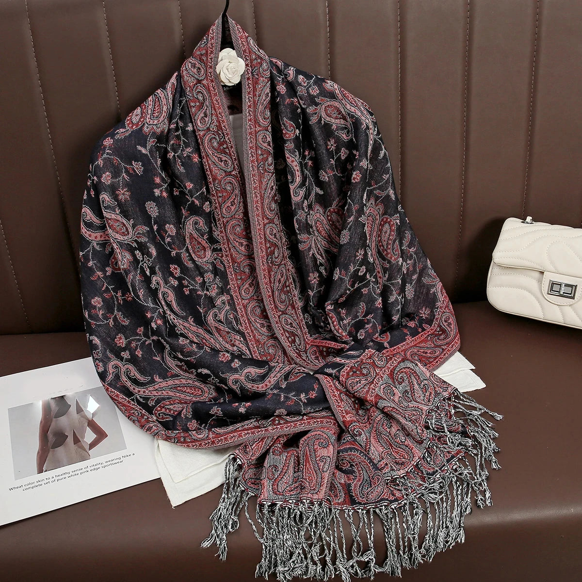 Bohemia Pashmina Hijab Scarf Long Muslim Cashmere Shawl