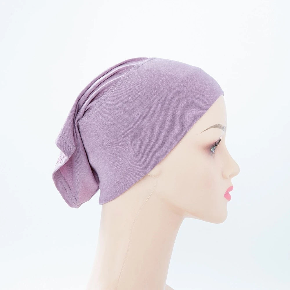 56 colors Fashion Women Inner Hijab Tube Muslim Cap Bonnet