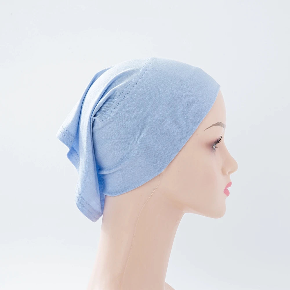 56 colors Fashion Women Inner Hijab Tube Muslim Cap Bonnet