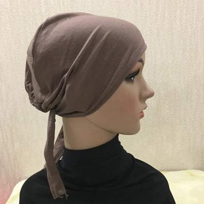 Full Cover Inner Muslim Cotton Hijab Cap Islamic Head Wear Hat Underscarf Bone Bonnet