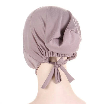 Muslim Wrap Turban Hat Hijab Cap With Adjustable Elastic Headband Inner Hats