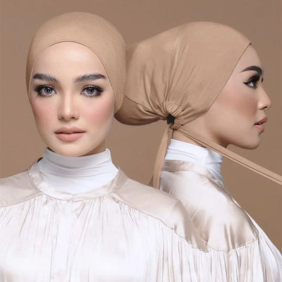 New Soft Modal Muslim Turban Hat Inner Hijab Caps Islamic Underscarf Bonnet