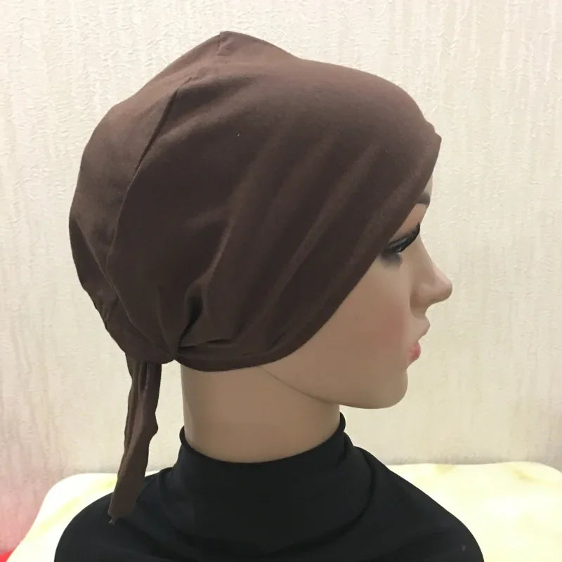 Full Cover Inner Muslim Cotton Hijab Cap Islamic Head Wear Hat Underscarf Bone Bonnet