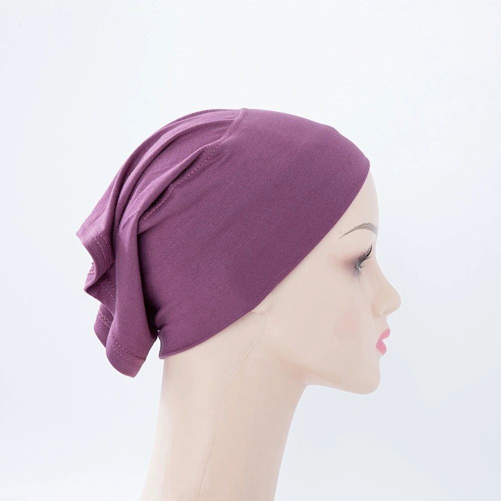 56 colors Fashion Women Inner Hijab Tube Muslim Cap Bonnet