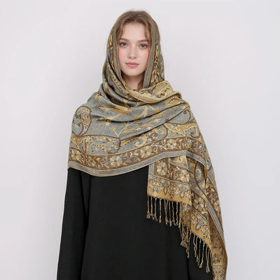 Bohemia Pashmina Hijab Scarf Long Muslim Cashmere Shawl