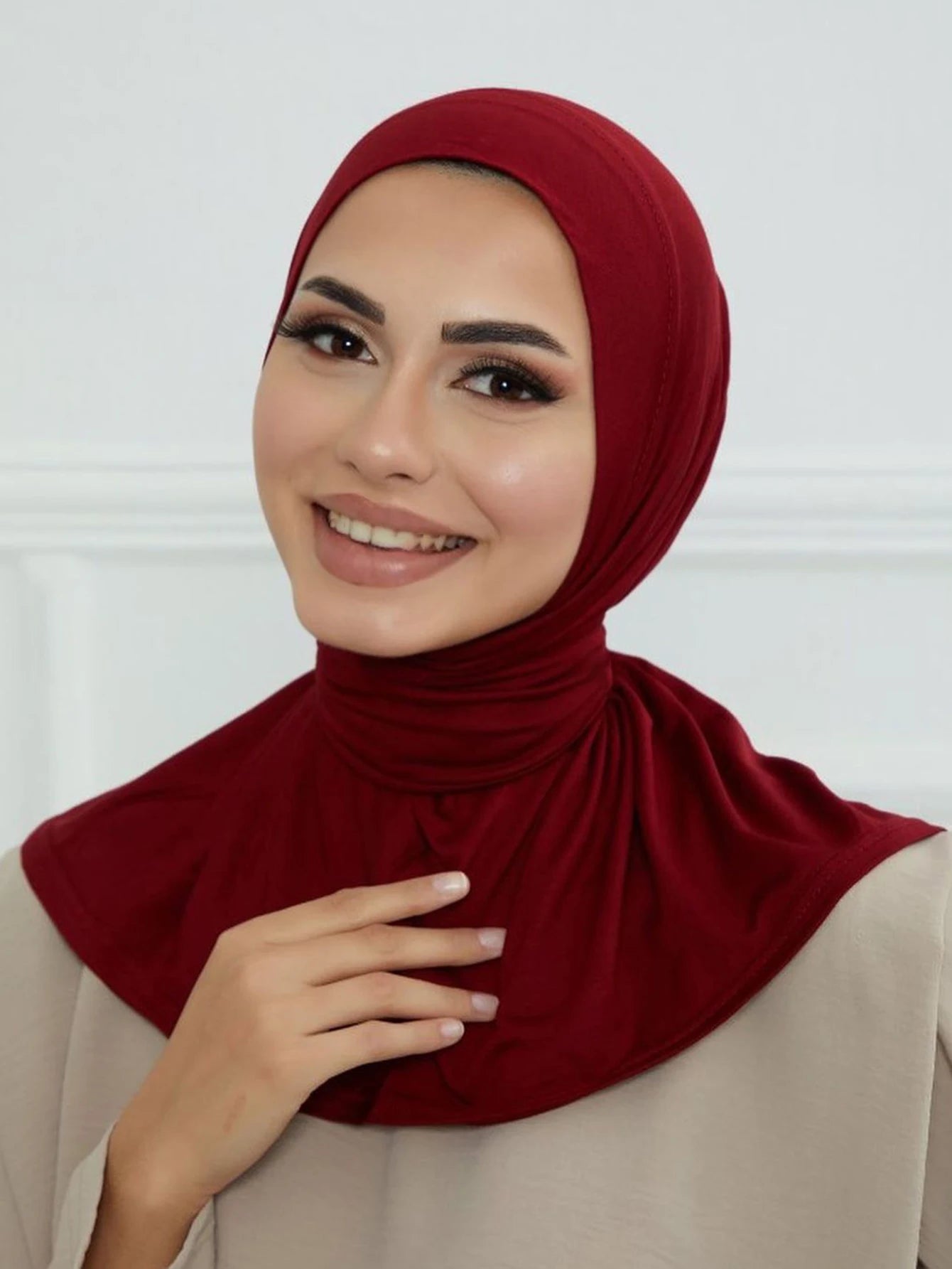 Ready to Wear Snap Fastener Instant Hijab for Muslim Women Full Cover Head