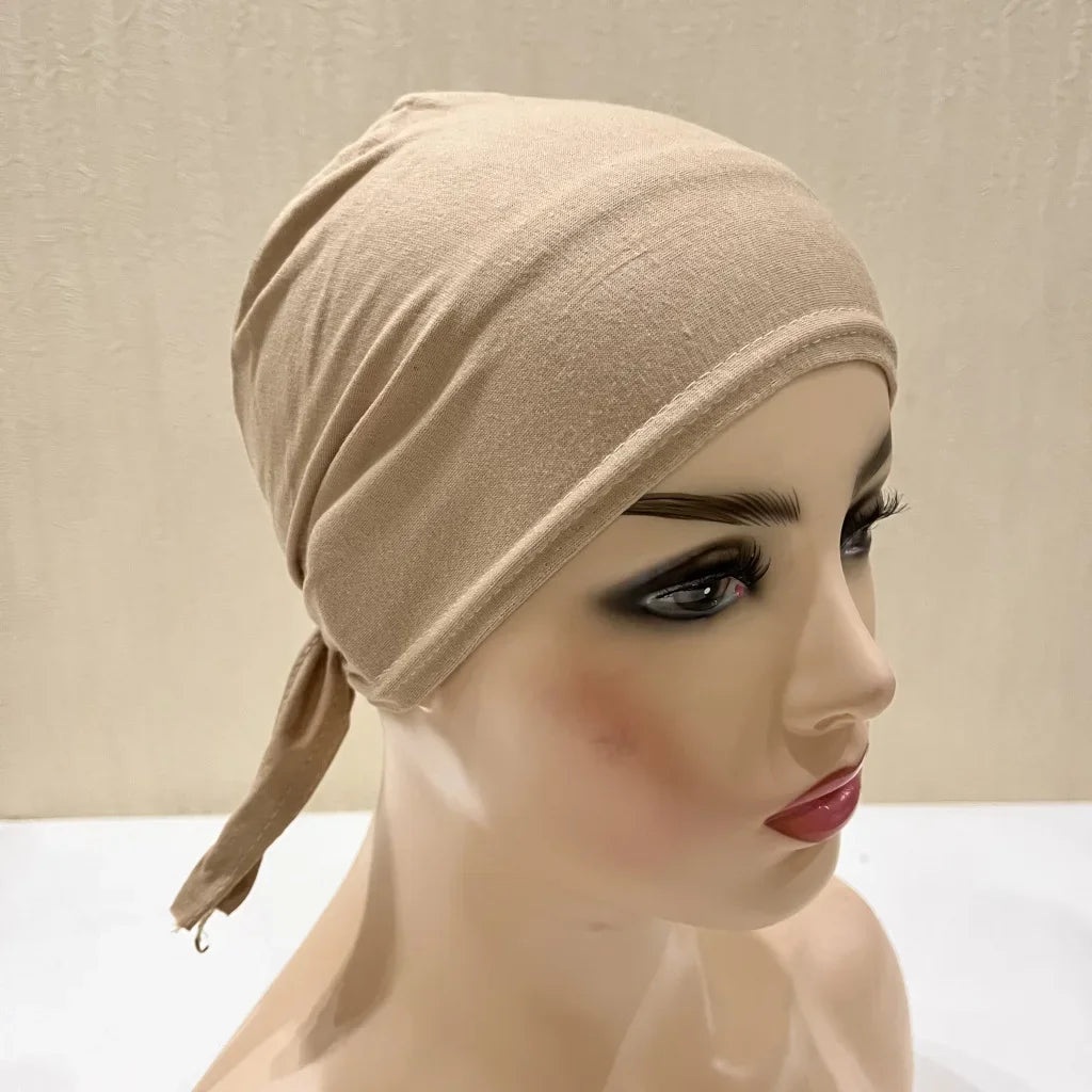 Full Cover Inner Muslim Cotton Hijab Cap Islamic Head Wear Hat Underscarf Bone Bonnet