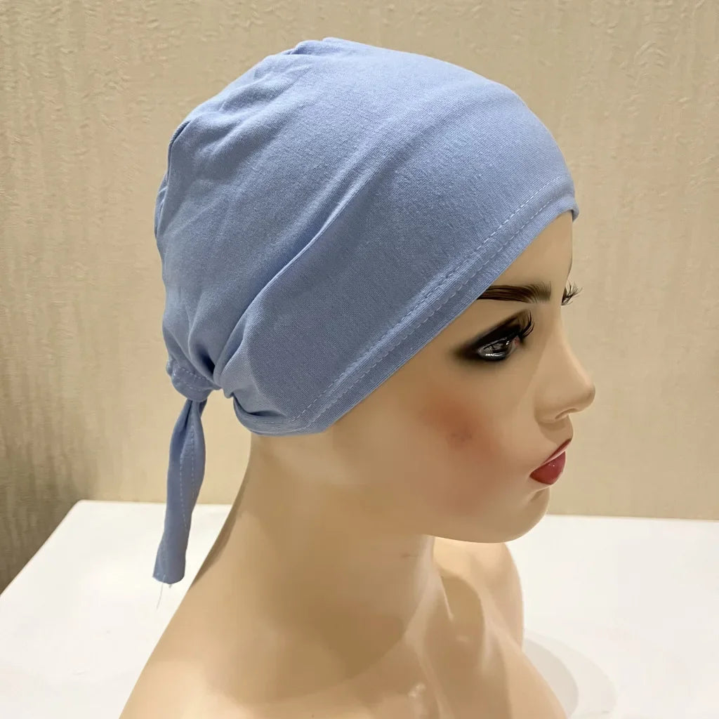 Full Cover Inner Muslim Cotton Hijab Cap Islamic Head Wear Hat Underscarf Bone Bonnet