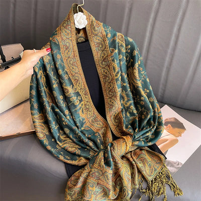 Bohemia Pashmina Hijab Scarf Long Muslim Cashmere Shawl