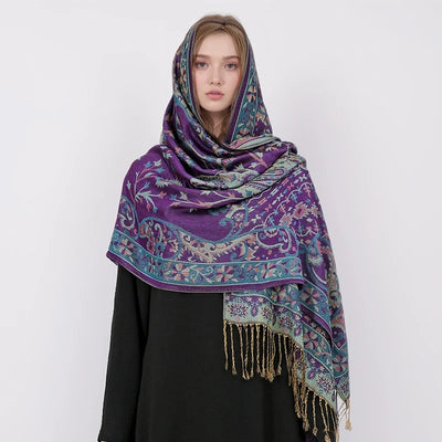 Bohemia Pashmina Hijab Scarf Long Muslim Cashmere Shawl