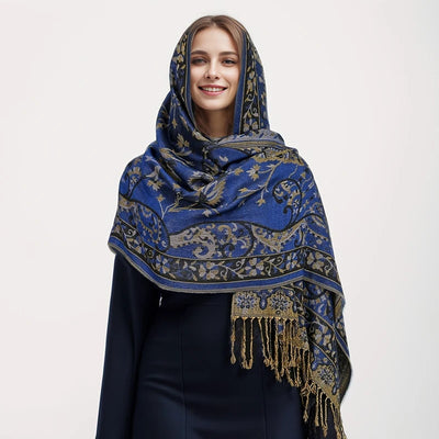 Bohemia Pashmina Hijab Scarf Long Muslim Cashmere Shawl